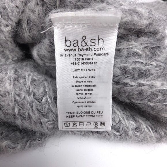 BA&SH Baltan Alpaca Chunky Knit Oversized Polo Sweater French Girl Minimal Boho - Picture 6 of 7